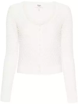 Chlo кардиган ажурной вязки, белый