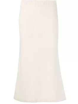 Chlo кашемировая юбка миди, белый