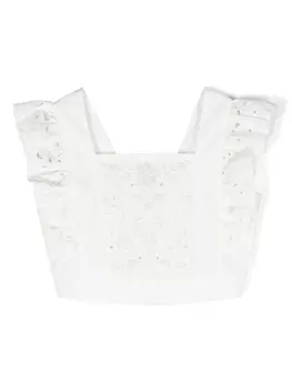 Chlo Kids блузка с английской вышивкой, белый