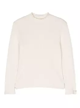 Chlo Kids джемпер в рубчик, нейтральный цвет