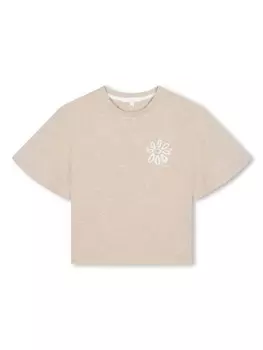 Chlo Kids футболка с логотипом, нейтральный цвет