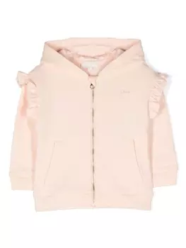 Chlo Kids худи с вышитым логотипом, розовый