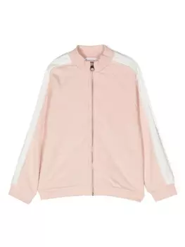 Chlo Kids кардиган на молнии с фестонами, розовый