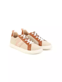 Chlo Kids кеды с логотипом, нейтральный цвет