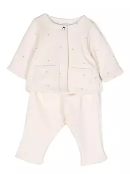 Chlo Kids комплект для новорожденного с цветочной вышивкой, розовый