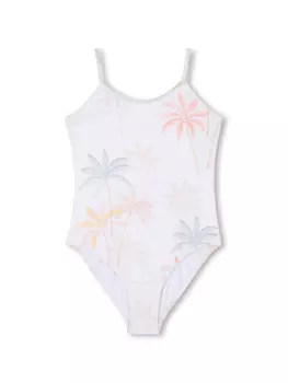Chlo Kids купальник с принтом, белый