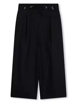 Chlo Kids льняные брюки со складками, синий