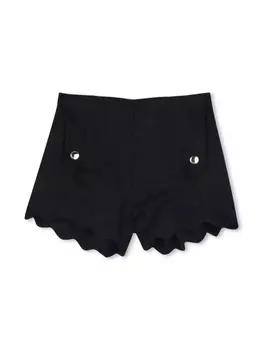 Chlo Kids льняные шорты с фестонами, синий