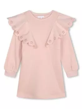Chlo Kids платье из органического хлопка с оборками, розовый