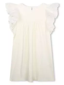 Chlo Kids платье с английской вышивкой, белый