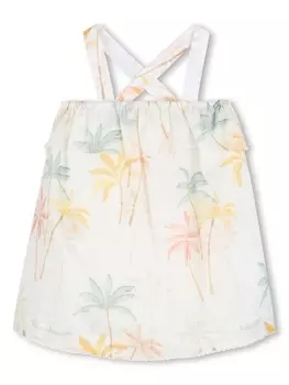 Chlo Kids платье с принтом, белый