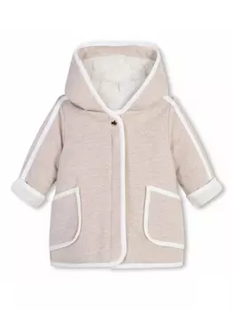 Chlo Kids пуховик с капюшоном, нейтральный цвет
