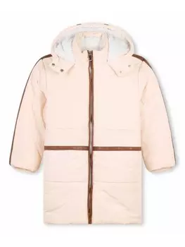 Chlo Kids пуховик с контрастными полосками, розовый