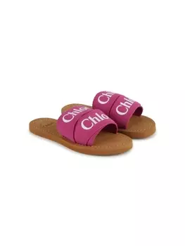 Chlo Kids сандалии с логотипом, розовый