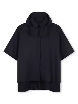 Chlo Kids шерстяной кейп с капюшоном, синий