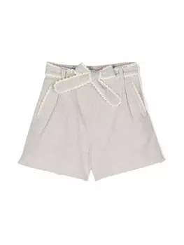 Chlo Kids шорты с поясом, нейтральный цвет