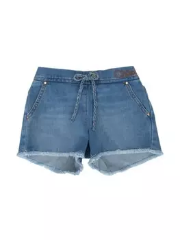 Chlo Kids шорты с вышитым логотипом, синий