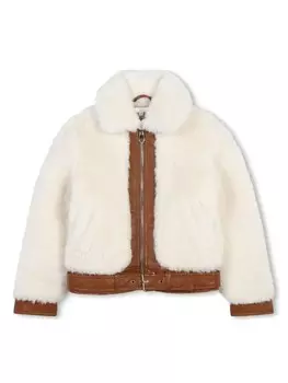 Chlo Kids шуба из искусственного меха, белый