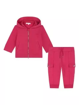 Chlo Kids спортивный костюм с вышитым логотипом, красный