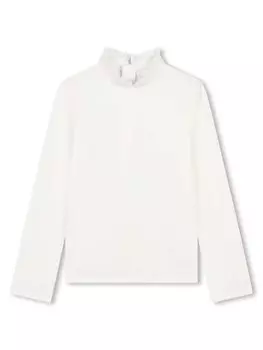 Chlo Kids толстовка с оборками, белый