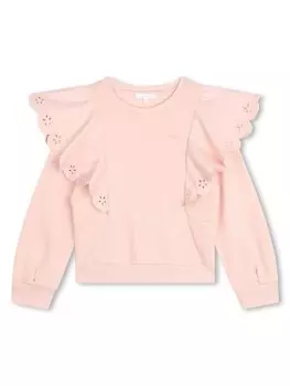 Chlo Kids толстовка с оборками, розовый