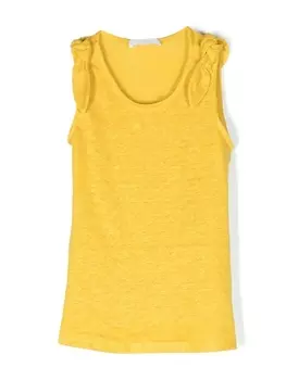 Chlo Kids топ с бантами, желтый