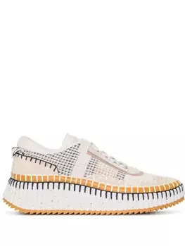 Chlo кроссовки со вставками, нейтральный цвет