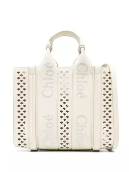 Chlo маленькая сумка-тоут Woody, белый