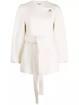 Chlo пальто из вирджинской шерсти с поясом, белый