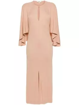 Chlo платье миди из джерси с драпировкой, розовый