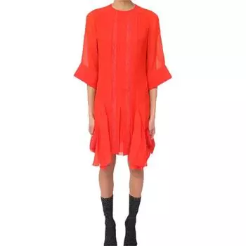 Chlo Платье с короткими рукавами женское красное