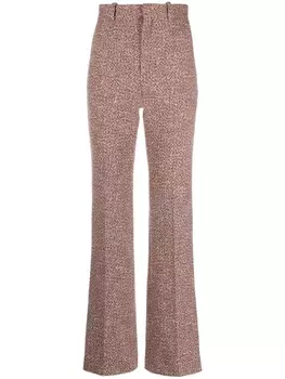 Chlo расклешенные брюки из букле, оранжевый