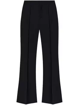 Chlo расклешенные шерстяные брюки, черный