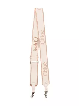 Chlo ремень на плечо с вышитым логотипом, нейтральный цвет