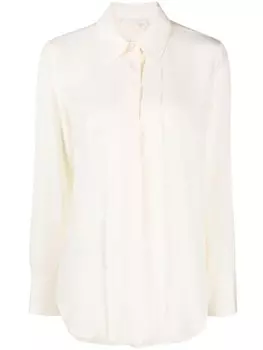 Chlo шелковая блузка с длинными рукавами, серый