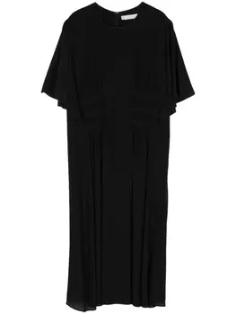 Chlo шелковое платье со сборками, синий