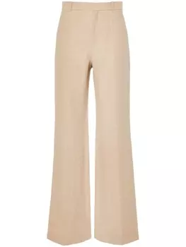 Chlo широкие брюки с завышенной талией, нейтральный цвет