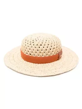 Chlo шляпа канотье с логотипом, нейтральный цвет