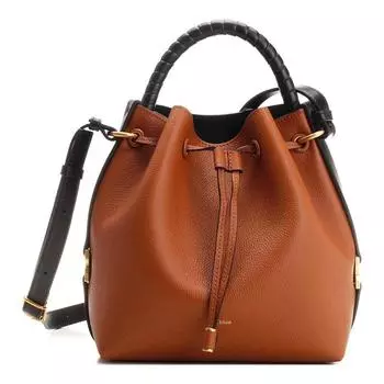 Chlo Сумка Chloe Grain из телячьей кожи, через плечо, женская, коричневого цвета