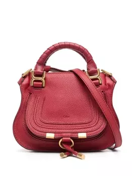 Chlo сумка на плечо с тисненым логотипом, красный