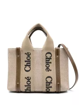 Chlo сумка-тоут Woody размера мини, нейтральный цвет