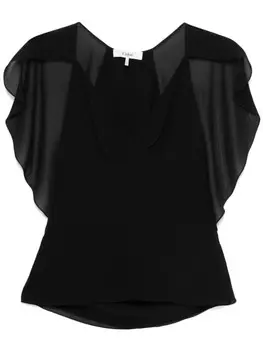 Chlo топ с кейпом, черный