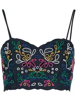 Chlo топ с вышивкой, синий