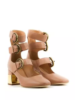 Chlo туфли-лодочки Aliz 65 мм из кожи, нейтральный цвет