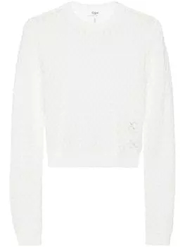 Chlo укороченный джемпер, белый
