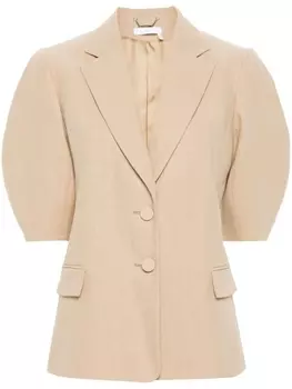 Chlo жакет с объемными рукавами, нейтральный цвет