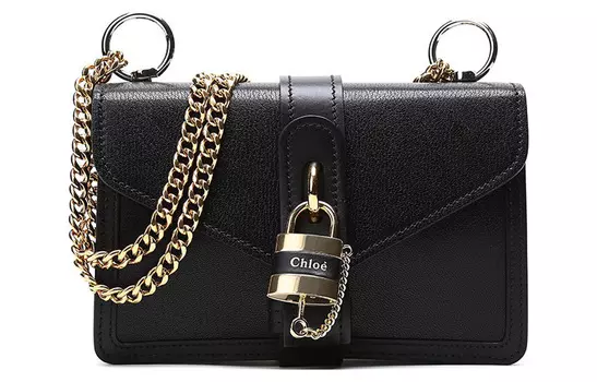 Chlo Женская кожаная сумка через плечо Chloe, черная