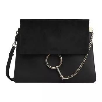 Chlo Женская сумка через плечо Chloe из телячьей кожи, черная