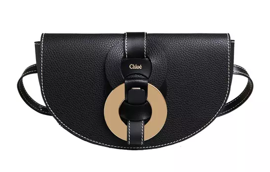 Chlo Женская сумка Chloe из телячьей кожи, черная