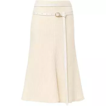 Chloe FW22 Повседневная длинная юбка женская цвета экрю Chlo, Ecru